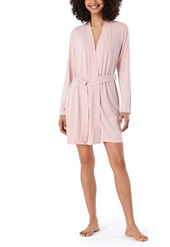 Schiesser Damen Bade-und Morgenmantel Modal-Interlock Bademantel, rosé_178420, XL