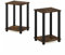 Furinno Simplistic Klein Beistelltisch, 2er-Set, Bernsteinkiefer/Schwarz