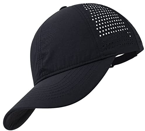 Gisdanchz Basecap Damen Caps Damen Laufmütze Mützen Laufmützen Running Cap Cappi Sport Schirmmütze Golf Cap Herren Outdoor Sonnenhut Mesh Basecap Herren Cappy Männer Baseball Cap Schwarz