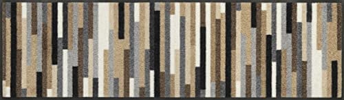 wash+dry Fußmatte, Mikado Stripes Nature 35x120cm, innen, waschbar, bunt