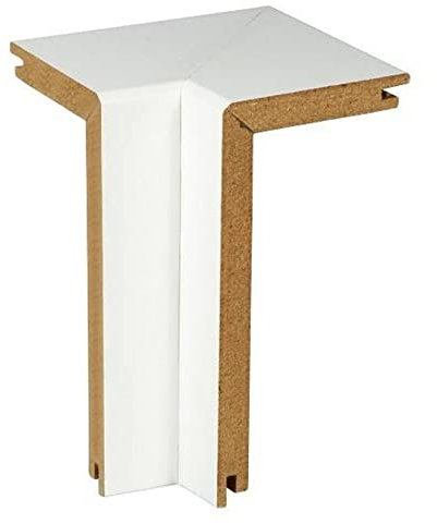 PROVISTON | Angolo interno per barra di copertura del tubo di riscaldamento, 41 x 141 mm, plastica, bianco, accessori per battiscopa, 2 pezzi
