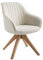 Zouron Chaise de Salle à Manger avec Pieds en Bois, Chaise pivotante,Chaise de Cuisine, Chaise de Salon avec accoudoirs,Beige