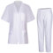 MISEMIYA - Uniforme Sanitario para Mujer - Camisa Y Pantalón - Ropa de Trabajo 712-8312 - XXL, Blanco