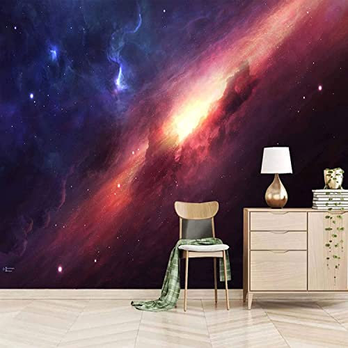 Photo Wallpaper Cosmic Galaxy Landscape Wallpaper Mural Picture Photo Murals Wallpaper Mural Wallpaper 3D Wallpaper Paste Living Room The Wall for Bedroom Mural Border - 300 (W) x 210 (H) cm