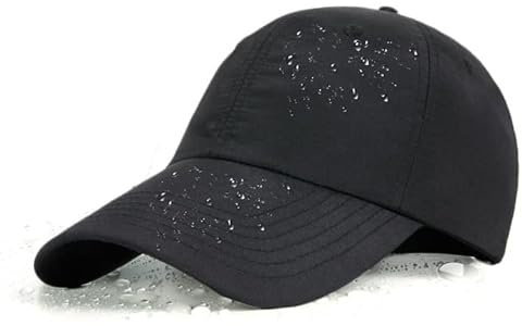 YAMEE Unisex Waterproof Baseball Cap Outdoor Hat Quick Dry Sun Hat [All Senson] (Black)