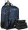 ZOMFELT Backpack with Wheels, 17.3 Inch Rolling Backpack for Men Women, Waterproof Rucksack on Wheels with 3 Packing Cubes, Laptop Roller Cases for Business Work College School, Blue
