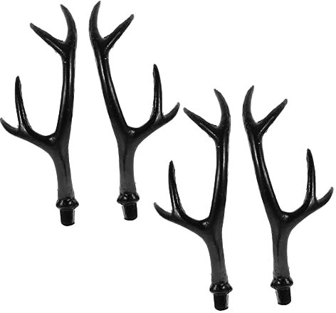 Abaodam 2 Paar Künstliche Geweihe Elchgeweih- Halloween-geweih-stirnband Dekorativer Rentiergeweih Zum Basteln Weihnachts-rentiermützen Antilopenhorn Croissant Fräulein Plastik