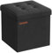SONGMICS Storage Ottoman, Storage Bench, Footrest, Bed End Stool, for Living Room, Bedroom, 30 x 30 x 30 cm, Ink Black LSF028B51