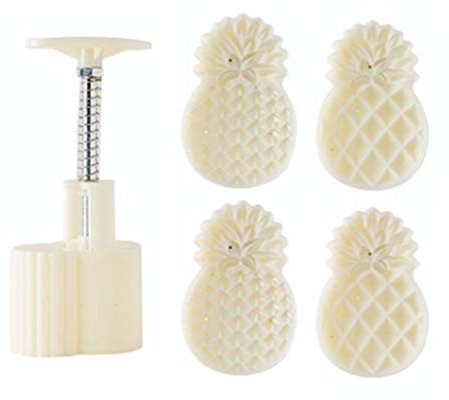 Emporte-pièce en plastique Mooncake - Ananas - Accessoire de cuisson à pression - Accessoire de cuisson à la main - Gadgets de cuisine - Mini gâteau de lune