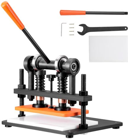 VEVOR Máquina Cortadora de Cuero 280x140 mm Capacidad de Carga de 1,5 T Prensa Troqueladora Manual Carrera Ajustable 12 mm Perforadora Manual para Cuero Papel Espuma Plástico Caucho Varios Materiales