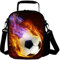 VKWE 3D Football Insulated Lunch Box Bag for Boys Girls - Reusable Cooler Tote With Drink Bottle Holder for School, Picnic, Travel, Hiking, Camping
