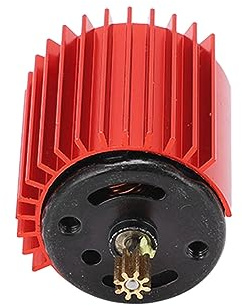 R Go Rc Autoteile Aluminiumoy Kupfer 1 16 Wpl C24 370 Bürstenmotor 2 Geschwindigkeit 370 Metallgetriebe Bürstenmotor mit Kühlkörper füR Wpl Rc Auto Upgrade Teile Zubehör 370 (Rot)