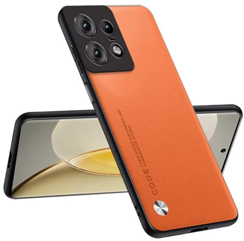 Topme Custodia Compatibile con Motorola Moto Edge 50 Pro (6.7) – Protezione Sicura e Elegante - Arancia