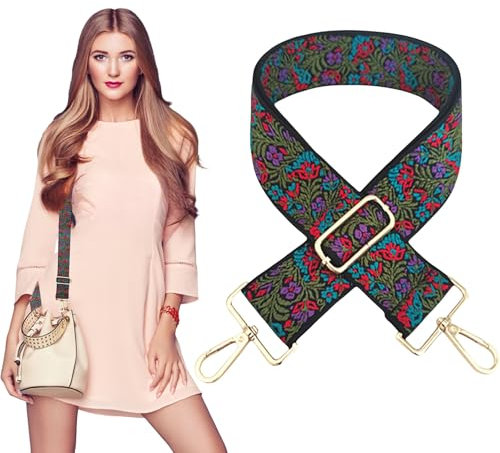 Gurt für Gürteltasche Damen Taschengurt Breit -Verstellbarer Taschengurte zum Wechseln Vintage Schultergurt für Schultertasche 1533
