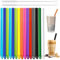 XINGXINLIAN Lot de 20 Pailles Réutilisables avec 2 Brosse de Nettoyage, Paille Bubble Tea, Grosse Paille, Extra Larges 10mm Design Pointu, pour Smoothie, Thé à Bulles, Milk-shake, Jus, 230 x 10MM