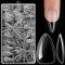 ZEYACHAN 300 Pièces Capsule Americaine Ongle Amande Medium, Extra Large et Épais, 15 Tailles Capsule Gel x Pose Americaine, Faux Ongles et Capsules Transparent, Soft Gel Nail Tips Pour DIY Nail Art