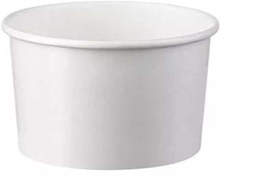 We Can Source It Ltd - Plain White Paper Cups 16oz - Ice Cream and Dessert Cups Without Lids – Ideal for Takeaway, Parties, Cafes & Catering Use – Durable and Easy to Serve - Pack of 50 Tubs