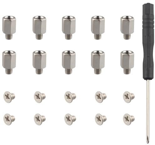 ZDE Set of 10 M.2 SSD Screws Kit NVMe M.2 SSD Mounting Screws Computer Motherboard Screws Components with Screwdriver for Asus MSI Gigabyte ASRock Motherboard and Raspberry Pi 5