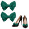 2 pinzas para zapatos con lazo, pinzas para zapatos con lazo desmontable, hebillas para zapatos con lazo de cinta, adornos para zapatos para mujeres, niñas, bodas, fiestas, tacones altos (verde)