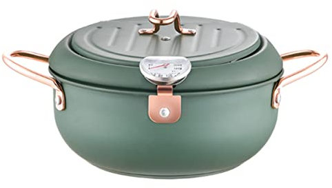 Cabilock 1stück Edelstahl Frittierpfanne Mit Temperaturkontrolle Für Knusprige Pommes Tempura Und Mehr Gesundes Kochgeschirr Für Zuhause Induktionsgeeignet