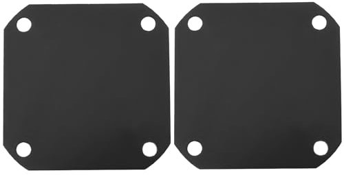 The Lord of the Tools Lot de 2 joints en caoutchouc pour compresseur d'air - 51 x 51 mm - Espacement des trous : 38 mm - Épaisseur : 1 mm - Pour compresseur d'air - Accessoires de culasse - Noir