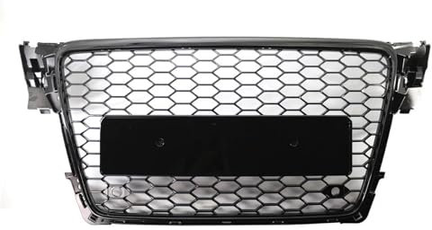 Grill Glanz Schwarz Doppelsteg Sport Kühlergrill Für Au&di A4 S4 RS4 B8 2009 2010 2011 2012 Styling glänzend schwarz Frontstoßstange Nierengrill Gitter Hex Mesh Honeycomb Grill Schwarz Glänzend Doppel