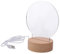 Angoily 3D Wolf Nachtlicht LED Tischlampe Mit Holzsockel USB Betrieben Dekorative Beleuchtung Für Schlafzimmer Und Kinderzimmer Warmweiß