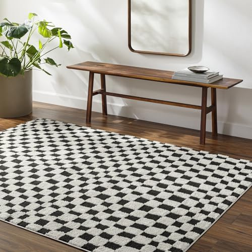 Livabliss Irina Pula Geometric Rug, Living Room – 140x200 cm, Black & White