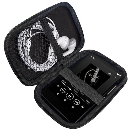Blueshaweu Étui de lecteur MP3 compatible avec Sony Walkman NW-A306 - Housse de protection avec espace pour écouteurs, câble USB et carte mémoire - Compatible avec Sony Walkman NW-A306 (Noir)