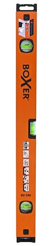 Boxer® Spirit Level with Reflector 600mm | Professional Accuracy 0.5mm/m | Shock-Absorbing End Caps | Wall Grip Function | Durable Construction