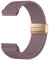Mastten 18mm Fabric Elastic Magnetic Watch Strap Compatible with Garmin Vivoactive 4s Strap - Venu 3S Venu 2S Band, Soft Nylon Quick Release Braided Watch Straps for Women Men, SmokeViolet