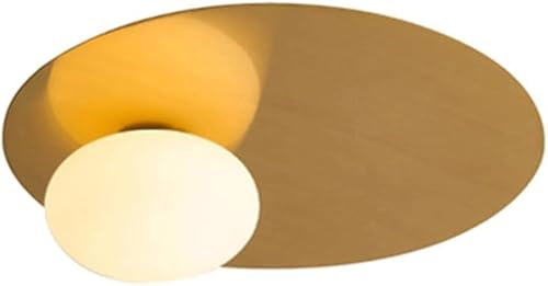 Mitte des Jahrhunderts Leuchten runde Metall Deckenhalterung, Halbflush Mount Deckenleuchte, Glas Globe Schattenlampe Beleuchtung, modern