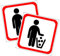 DIYEAH 2Pcs Wall Decals Warning Signs Stickers for Trash Bins Easy to Apply Cautionary Stickers for Home Kitchen and Living Room Decor Smooth Surface Removable Finish