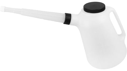 Qsvbeeqj Pichets à huile avec bec verseur - 5 litres - Pour huile liquide - Avec bec verseur