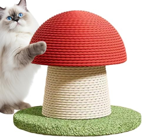 Yiohejy Kratzbaum für Katzen, Sisalpilz, modern, vertikal, für Kätzchen, körperliche Übung, Langeweile, Geburtstag, Zuhause, Wohnung, Innen- und Außenbereich