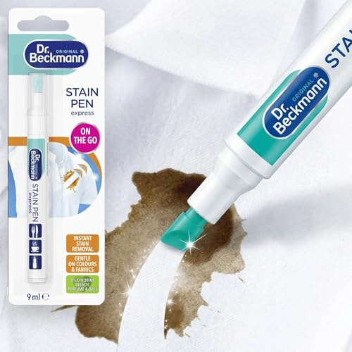 Express Stain Pen 9ml - Instant Stain Remover Pen for laundry Cleaning Cloth - Gentle on Colours & Fabrics with 0% Chlorine, Bleach, Perfume & Dyes - Removes Makeup, Drink, Food Stains and More. (1)