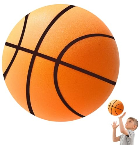 CEWROM Silent Basketball, 2026 Upgraded Dribbling Indoor (24 cm/9,4 Zoll) Lautlose Basketball, Quiet High-Density Silent Basketbälle, Schaumstoffball für Training im Raum, Lightweight Training Ball