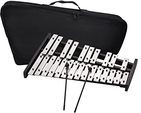 Jeffergarden 25-Noten-Glockenspiel-Xylophon, Professionelles Musikinstrument mit 2 Schlägeln und Leder-Tragetasche für Kinder, Erwachsene, Anfänger, Musikliebhaber