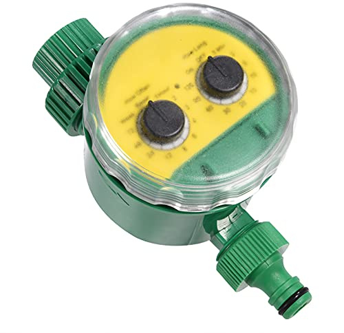 ZenithAur Temporizador electrónico de riego de jardín, Controlador de metodo de riego automático para Plantas y aspersores de Exterior, multifunción