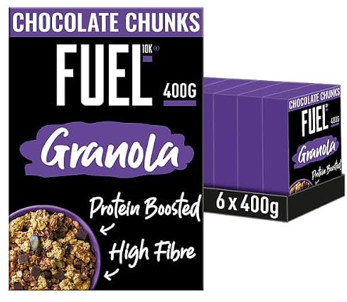 FUEL10K Chocolate Chunks Protein Granola Breakfast Cereal 400g | Case of 6