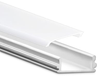 INNOVATE LED Profil 2m - LED Aluminiumprofil - Montageprofil für Leuchtstreifen - Schiene für Lichtstreifen - Lichtleiste - Leuchtband (U-Profil Mini 12 flach - Silber, flache milchige Abdeckung)