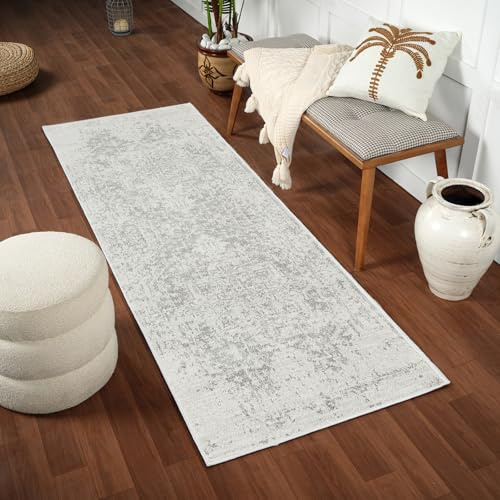Livabliss Juliette Syracusa Vintage Runner, Boho – 80x220 cm, Grey & Beige