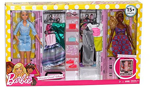 Barbie Doll Playsets - Ultimate Closet Giftset - 15+ Pieces Includes: 2 Dolls, Closet, Clothes