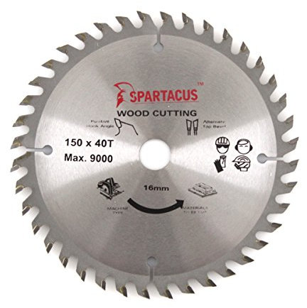 Spartacus Wood Cutting Circular Saw Blade 150mm x 16mm Bore 40 Teeth