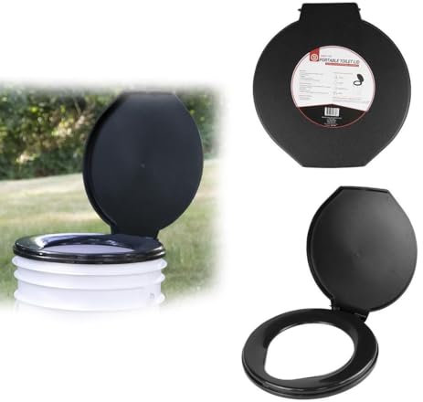 72HOURS Portable Snap-on Toilet Seat with Lid for 5-Gallon Bucket