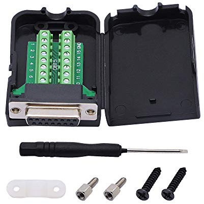 CERRXIAN DB15 Adapter 15-poliger Portadapter auf Terminalanschluss Signalmodul mit Gehäuse (Buchse 2)