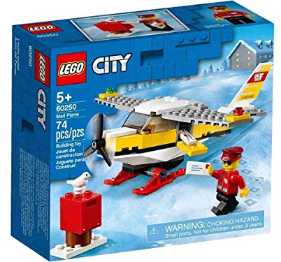 LEGO City Mail Plane 60250 Pretend-Play Toy, Fun Building Set for Kids, New 2020 (74 Pieces)