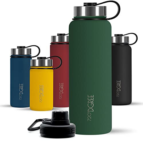 720°DGREE Bouteille Isotherme noLimit – 530ml | Gourde en acier inoxydable d'eau, thé, café, jus, boisson chaud ou froid | Premium de Isolée sous vide + GRATIS Sport Couvercle