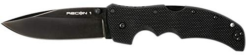 Cold Steel Navaja 27BS Recon 1 con hoja de acero S35VN de 10,2 cm y empuñadra de G10 negra