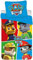 BrandMac Parure de lit Pat Patrouille pour petit lit - Housse de Couette Réversible 100x135 cm + Taie d'Oreiller 40x60cm, 100% Coton, Chase, Ruben, Marcus et Rocky